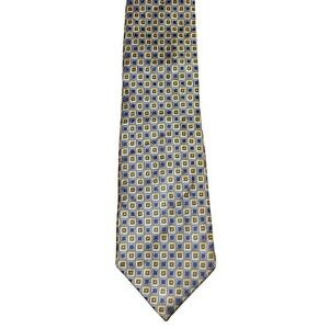 Roundtree & Yorke Neck Tie Men  Blue Multi Color 100% Silk